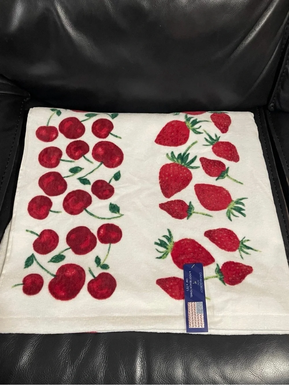 Patriotic Cynthia Rowley Beach Towel - Patriotic Beach Towel Berries